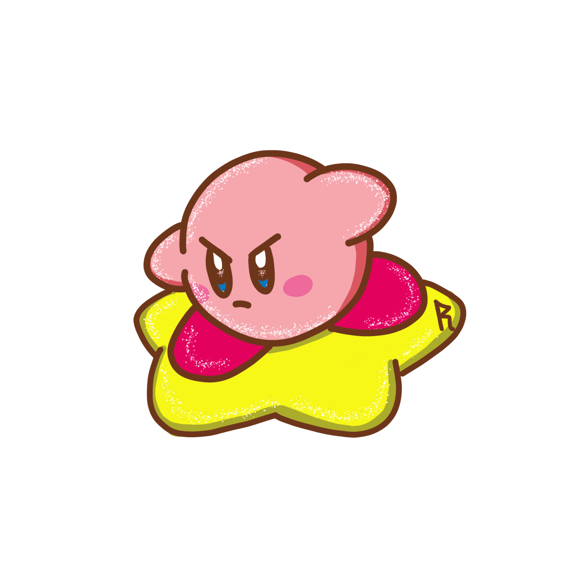 Adesivo 5cm Bolinha Rosa na Estrela