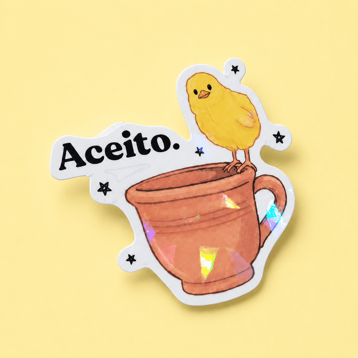 Adesivo 5cm Pintinho Aceito Meme