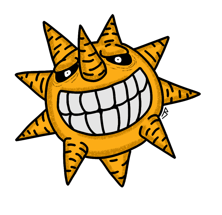 Adesivo 5cm Sol Sorridente de Anime