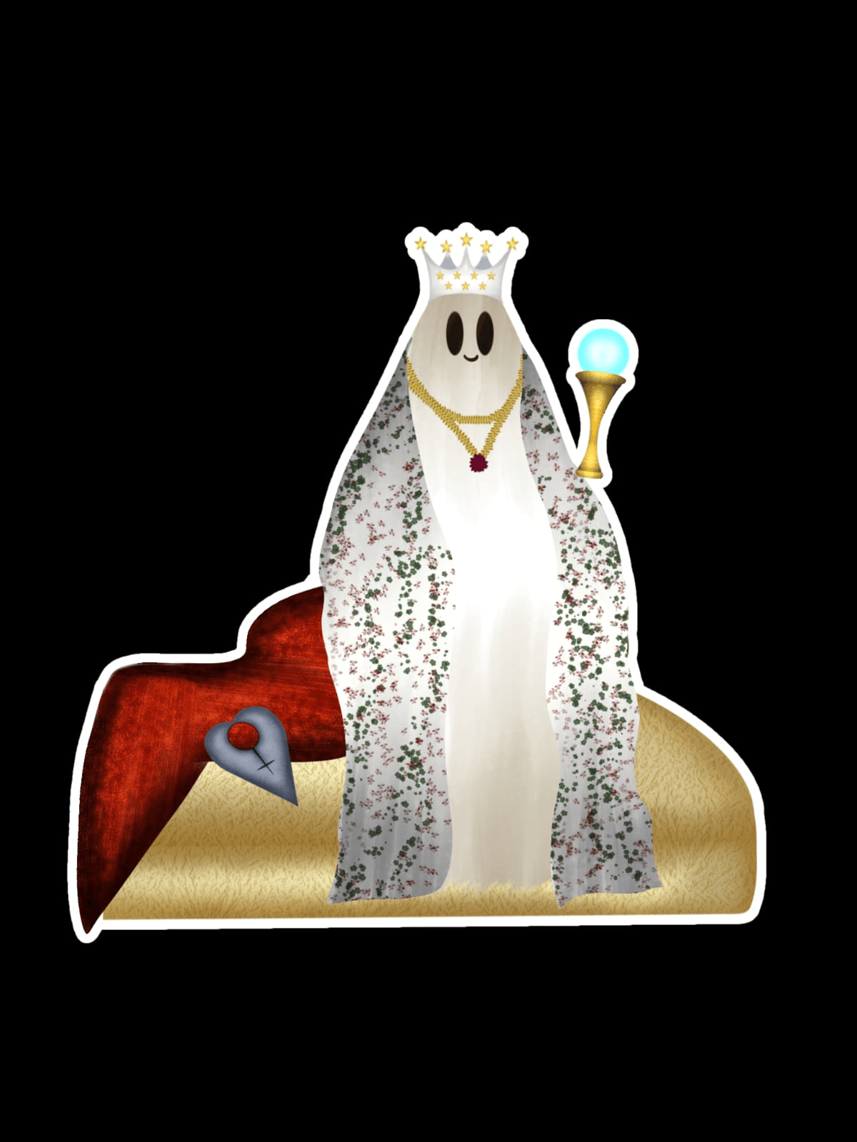 Adesivo 5cm Rainha Fantasma Real