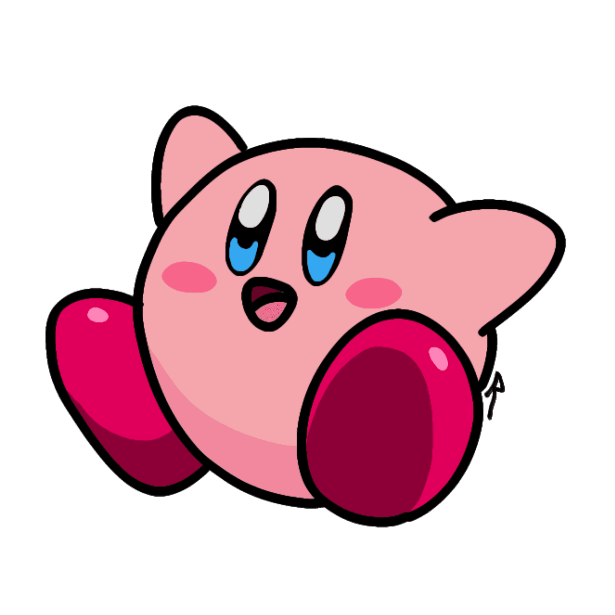 Adesivo 5cm Bolinha Rosa Fofa de Videogame