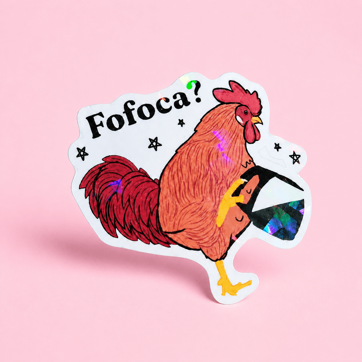 Adesivo 5cm Galo da Fofoca Meme
