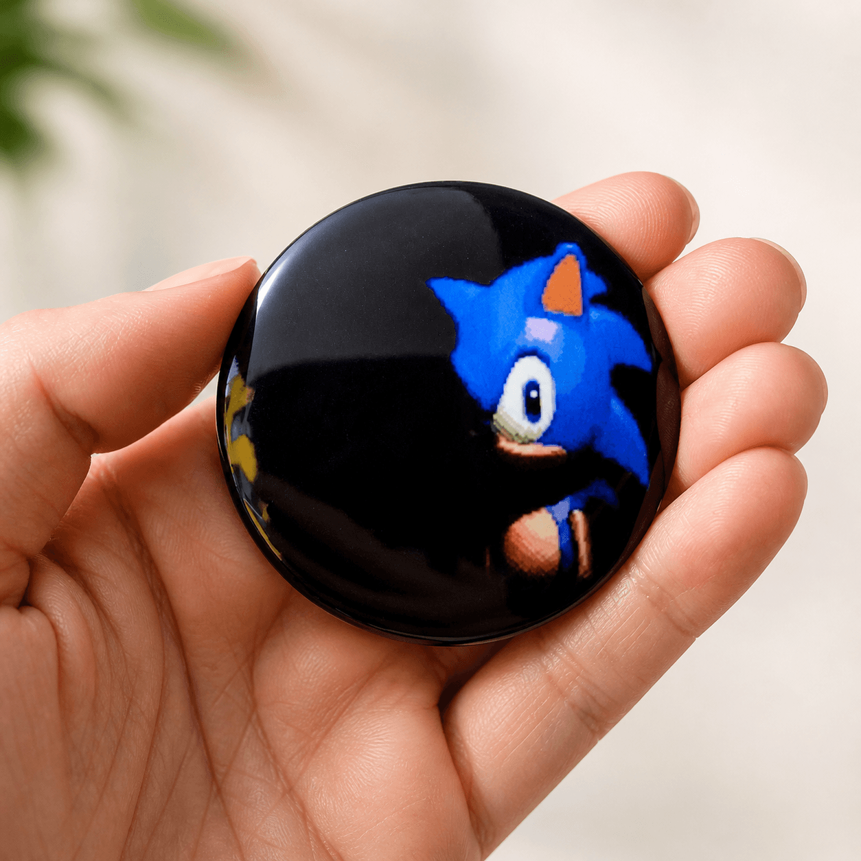 Botton 58mm Ouriço Azul de Videogame