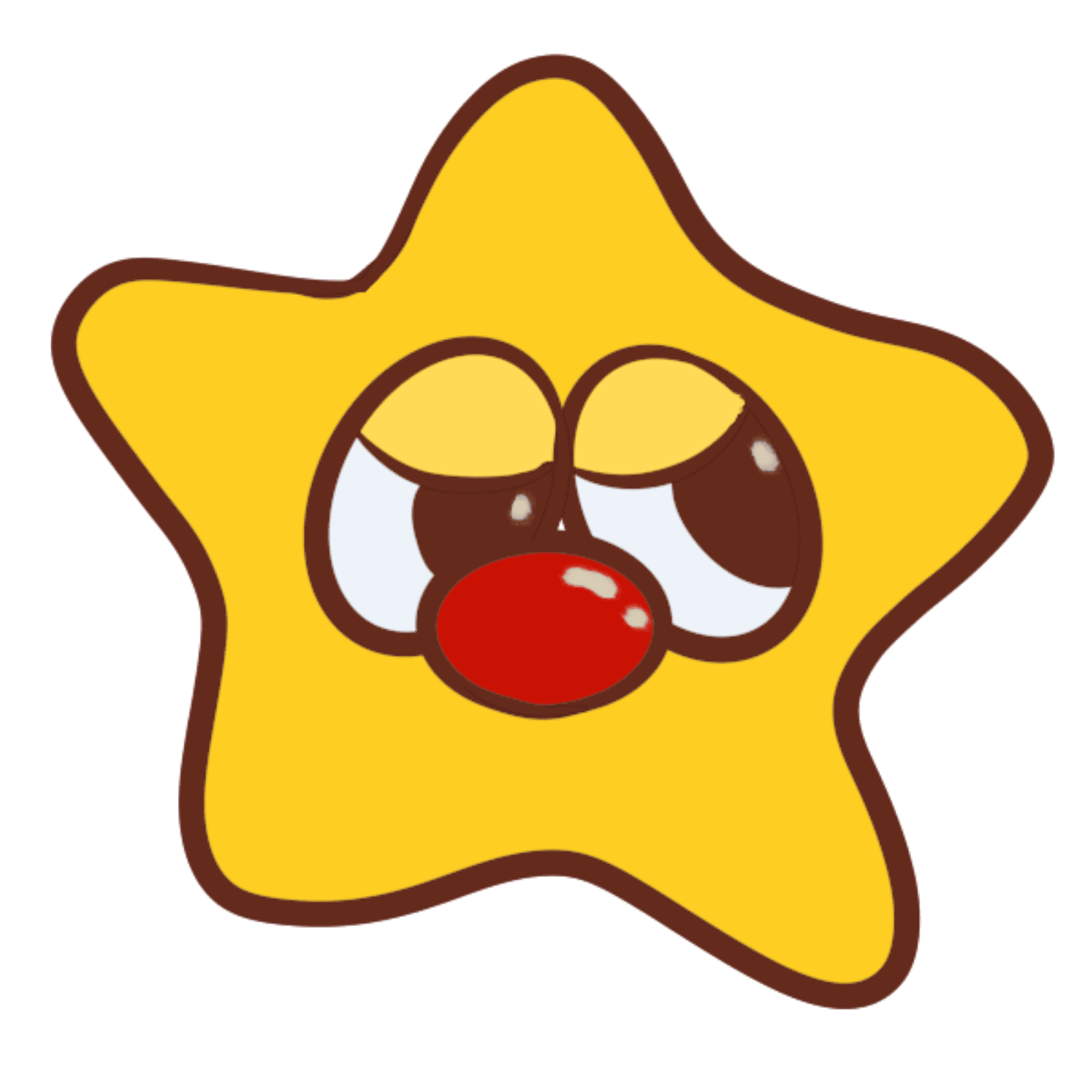 Adesivo 5cm Estrela Amarela Sonolenta