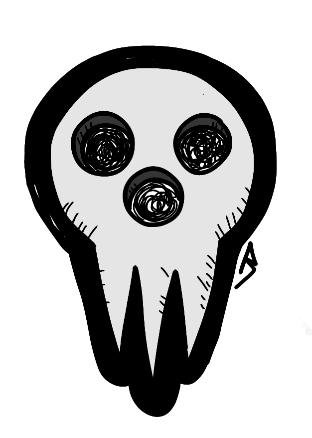 Adesivo 5cm Máscara de Caveira de Anime