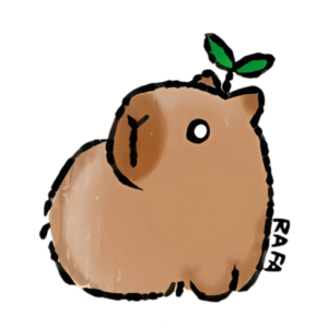 Adesivo Capivara 5x5cm Vinil