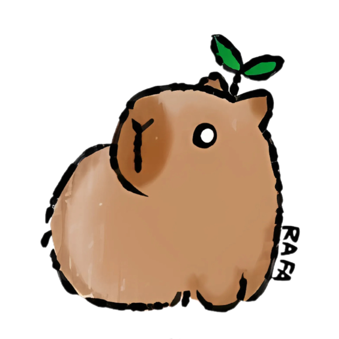 Adesivo Capivara 5x5cm Vinil